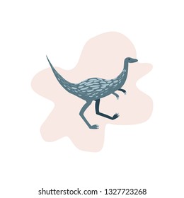 Cute Dinosaur vector illustration in flat style. For poster, t-shirt, wallpaper, card.