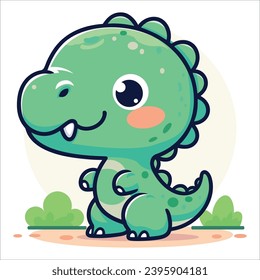 cute dinosaur vector, isolated cute dinosaur vector,
