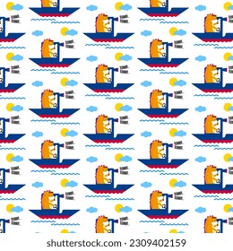 cute dinosaur vector pattern for tee print and background wallpaper