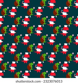 cute dinosaur vector pattern for tee print and background wallpaper

