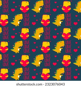 cute dinosaur vector pattern for tee print and background wallpaper
