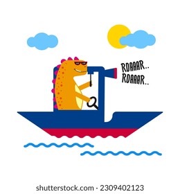 cute dinosaur vector for tee print and background wallpaper