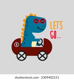 cute dinosaur vector for tee print and background wallpaper