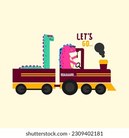 cute dinosaur vector for tee print and background wallpaper