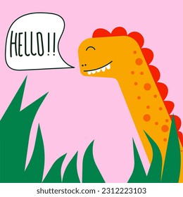 cute dinosaur vector for tee print and background wallpaper