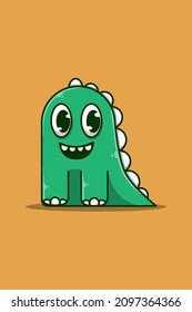 Cute dinosaurs cartoon art illustration