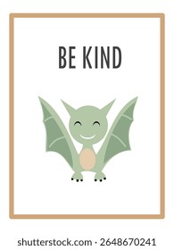 Cute Dinosaurs and Inspirational Quotes for Nursery Wall Decor. Paper Print Animal Picture for Nursery Baby or Children's Room.