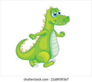 Cute dinosaurs kids walking vector