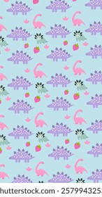 Cute Dinosaurs pattern background. Children pattern with Dinosaurs. Perfect for fashion clothes, shirt, fabrics, textiles, wallpaper, decor, illustration, print, packaging. SSTKbackgrounds