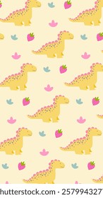 Cute Dinosaurs pattern background. Children pattern with Dinosaurs. Perfect for fashion clothes, shirt, fabrics, textiles, wallpaper, decor, illustration, print, packaging. SSTKbackgrounds