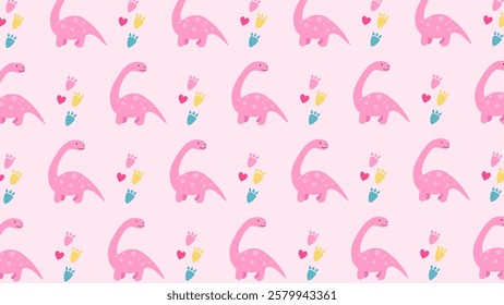 Cute Dinosaurs pattern background. Children pattern with Dinosaurs. Perfect for fashion clothes, shirt, fabrics, textiles, wallpaper, decor, illustration, print, packaging. SSTKbackgrounds