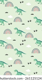 Cute Dinosaurs pattern background. Children pattern with Dinosaurs. Perfect for fashion clothes, shirt, fabrics, textiles, wallpaper, decor, illustration, print, packaging. SSTKbackgrounds
