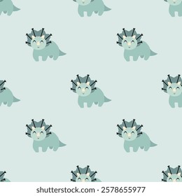 Cute Dinosaurs seamless pattern. Children pattern with Dinosaurs. Perfect for fashion clothes, shirt, fabrics, textiles, wallpaper, decor, illustration, print, packaging. SSTKbackgrounds