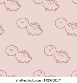 Cute dinosaurs seamless pattern. Repeating pattern for children's clothing, packaging, textiles