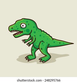 Cute Dinosaurs Trex Stock Vector (Royalty Free) 248295766 | Shutterstock