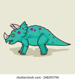 cute dinosaurs: Triceratops