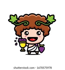 cute DIONYSUS  character vector design