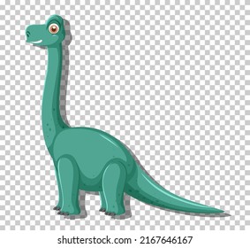 Cute diplodocus dinosaur isolated illustration