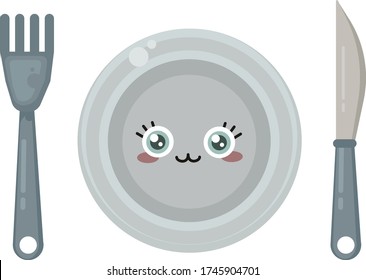 Cute-Schalen , Illustration, Vektor auf weißem Hintergrund