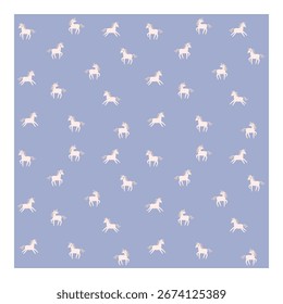 Cute ditsy unicorn seamless pattern. Minimalist magical background for baby nursery fabric or wallpaper. Vector illustration.