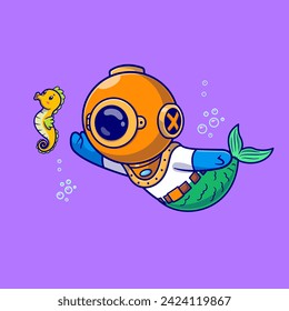 Sirena De Buceo Con Vector De Caricatura De Hijastro
Ilustración de iconos. Concepto de icono animal de ciencia aislado
Vector Premium. Estilo de dibujo plano