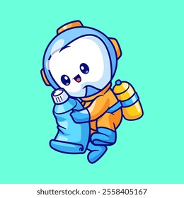 Cute Diver Teeth Holding Toothpaste Cartoon Vector Icon 
Illustration. Science Healthy Icon Concept Isolated Premium 
Vector. Flat Cartoon Style 