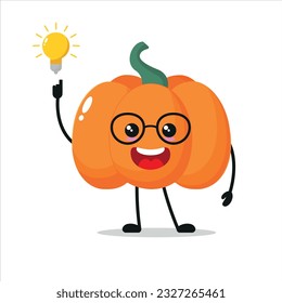 Cute dizzy pumpkin character. Funny drunk pumpkin cartoon emoticon in flat style. vegetable emoji vector illustration