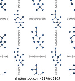  Cute DNA pattern , DNA and cell seamless pattern , medical pattern 