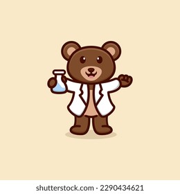 Cute Doctor Bear Logo Design
