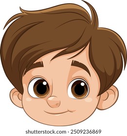 Cute doctor character with brown hair