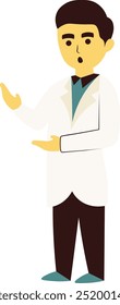 Cute Doctor Character with Cartoon Design Style. Flat Graphic Vector Illustration