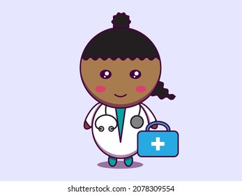 ilustración de la caricatura vectorial del personaje del doctor lindo