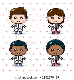 Cute Doctor Character Vector Design