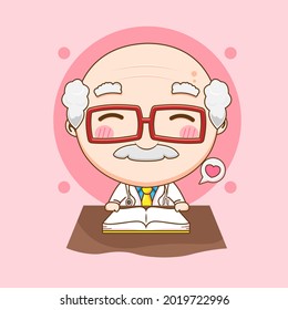 Ilustración del carácter del libro de lectura de Cuadros Doctor