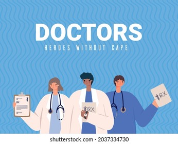 cute doctors poster with doctors