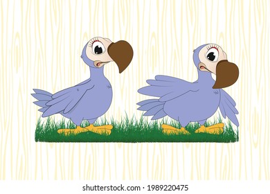 cute dodo bird animal cartoon