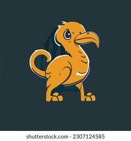 Cute Dodo Vector Logo Icon Sports Mascot flat vector illustration
