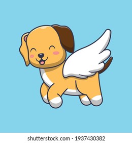 cute dog angle cartoon illustration