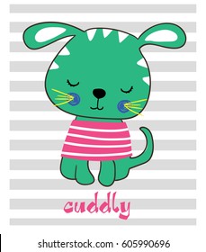 Cute dog animal cartoon artwork illustration.