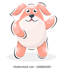 CUTE DOG ANIMAL CARTOON DESIGN VECTOR