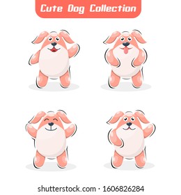 CUTE DOG ANIMAL CARTOON DESIGN VECTOR