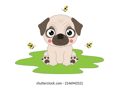 cute dog animal cartoon graphic