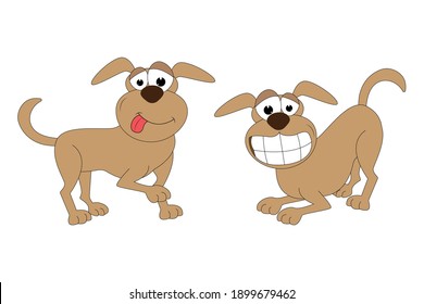 cute dog animal cartoon simple vector illustration