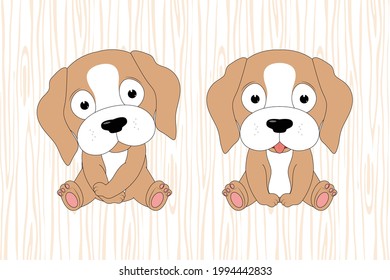 cute dog animal cartoon simple vector illustration