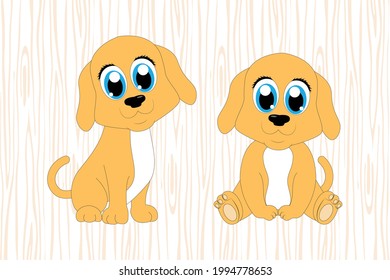 cute dog animal cartoon simple vector illustration