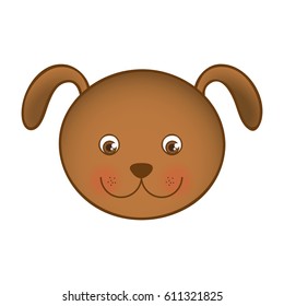 cute dog animal head expression, vector illustration