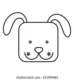 cute dog animal head expression, vector illustration