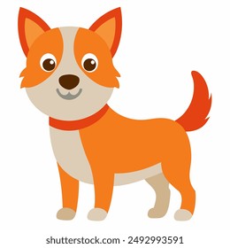 Cute Dog art vector illustration