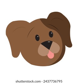 Lindo perro avatar ilustración vectorial