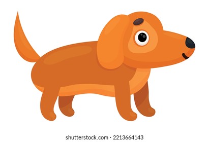 Cute Dog Baby Illustration, Funny Farm Animal, Cartoon Vector
